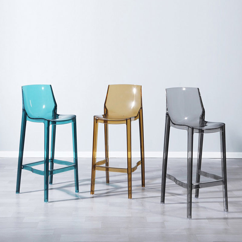 Industrial Bar Stool Acrylic Backrest Counter Stool for Living Room