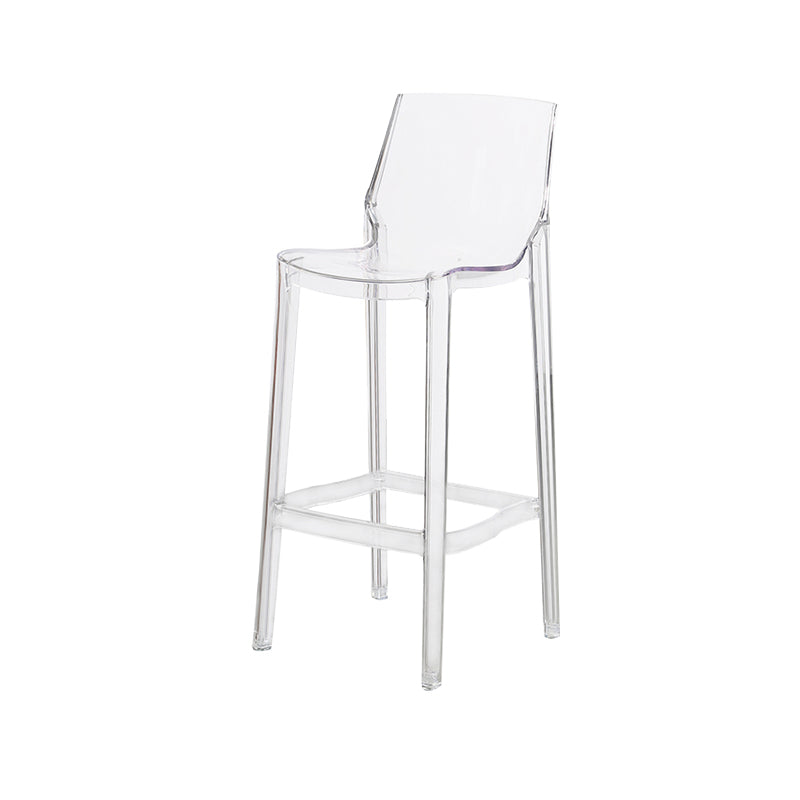 Industrial Bar Stool Acrylic Backrest Counter Stool for Living Room