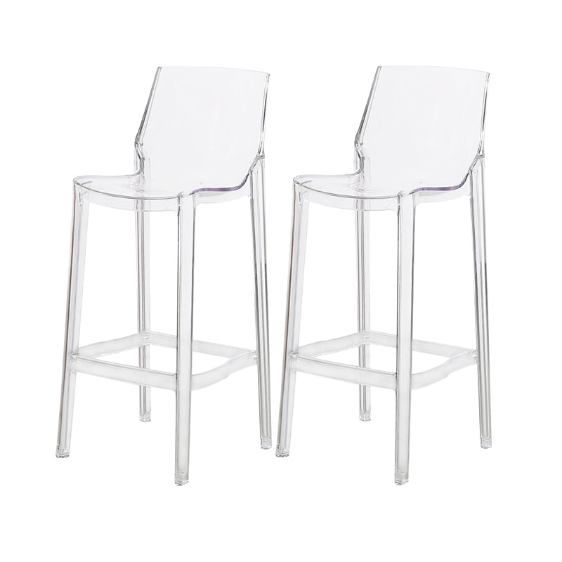 Industrial Bar Stool Acrylic Backrest Counter Stool for Living Room