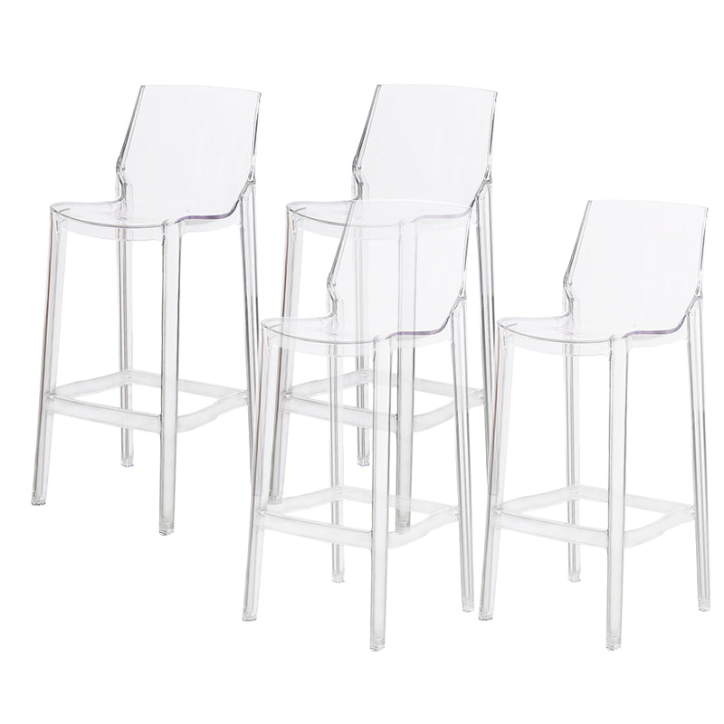 Industrial Bar Stool Acrylic Backrest Counter Stool for Living Room