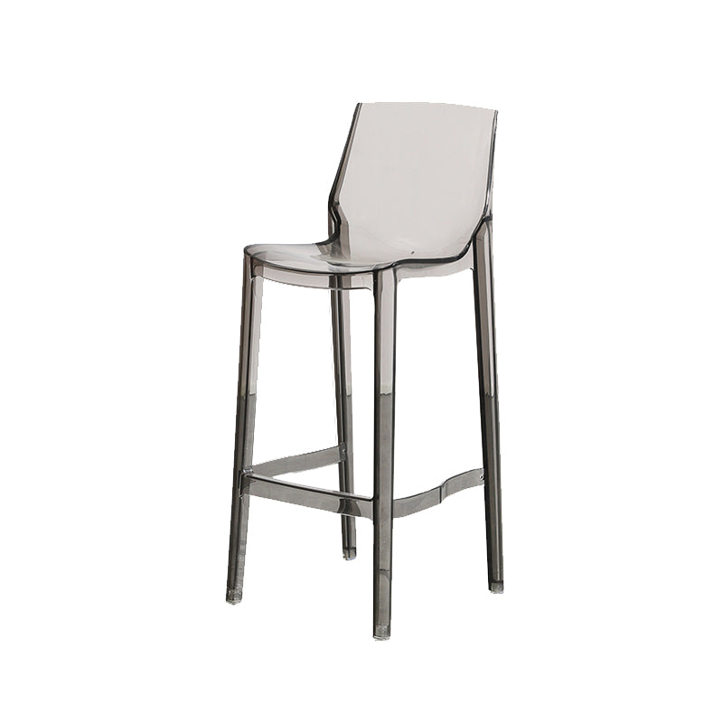 Industrial Bar Stool Acrylic Backrest Counter Stool for Living Room