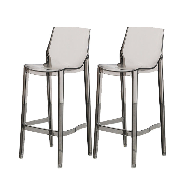 Industrial Bar Stool Acrylic Backrest Counter Stool for Living Room
