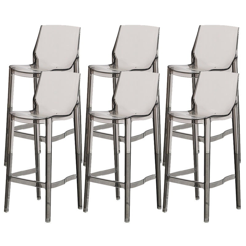 Industrial Bar Stool Acrylic Backrest Counter Stool for Living Room