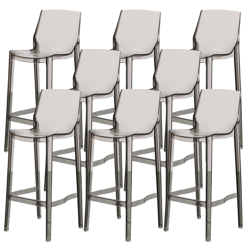 Industrial Bar Stool Acrylic Backrest Counter Stool for Living Room