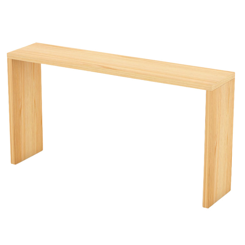 Rectangle Standard Height Bar Table Pine Solid Wood Bar Dining Table with Double Pedestal