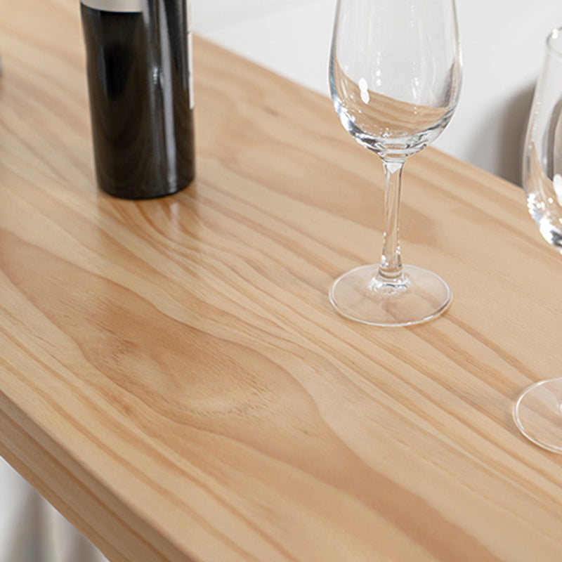 Rectangle Standard Height Bar Table Pine Solid Wood Bar Dining Table with Double Pedestal