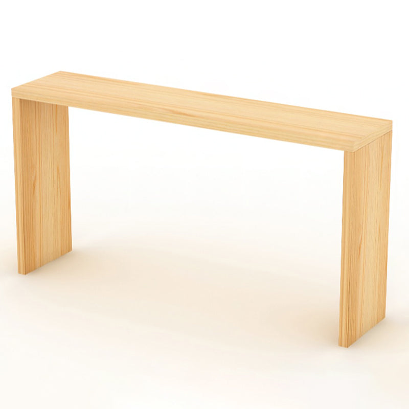 Rectangle Standard Height Bar Table Pine Solid Wood Bar Dining Table with Double Pedestal