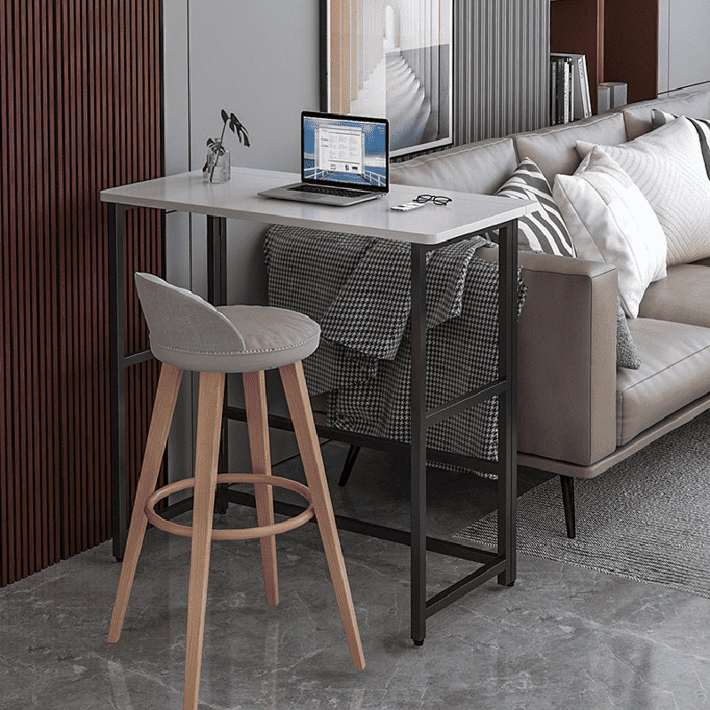 Modern Folding Bistro Bar Table Rectangle Metal Base Bar Table