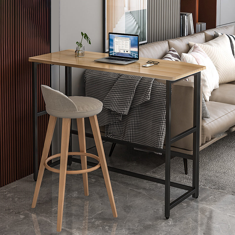 Modern Folding Bistro Bar Table Rectangle Metal Base Bar Table