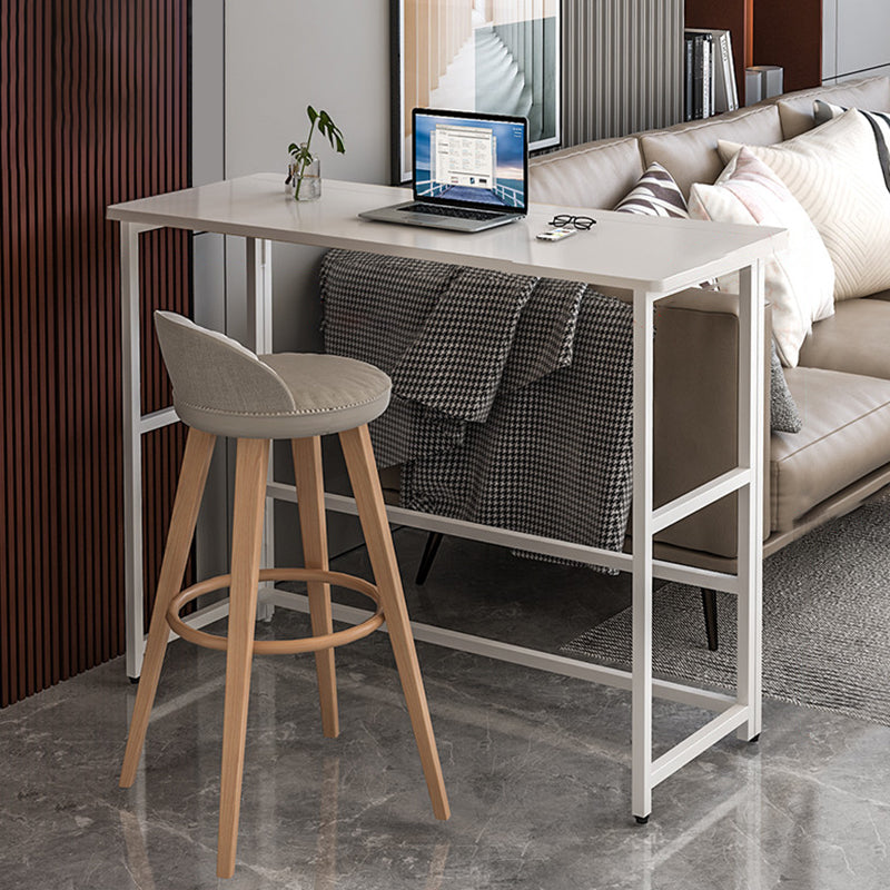 Modern Folding Bistro Bar Table Rectangle Metal Base Bar Table