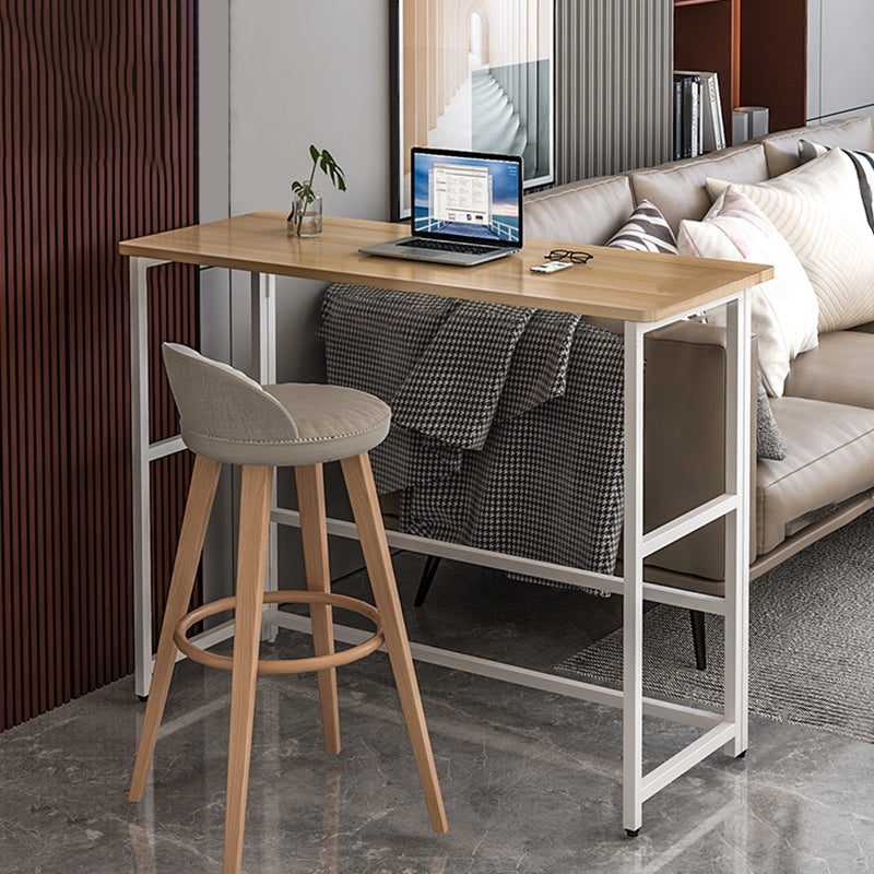 Modern Folding Bistro Bar Table Rectangle Metal Base Bar Table