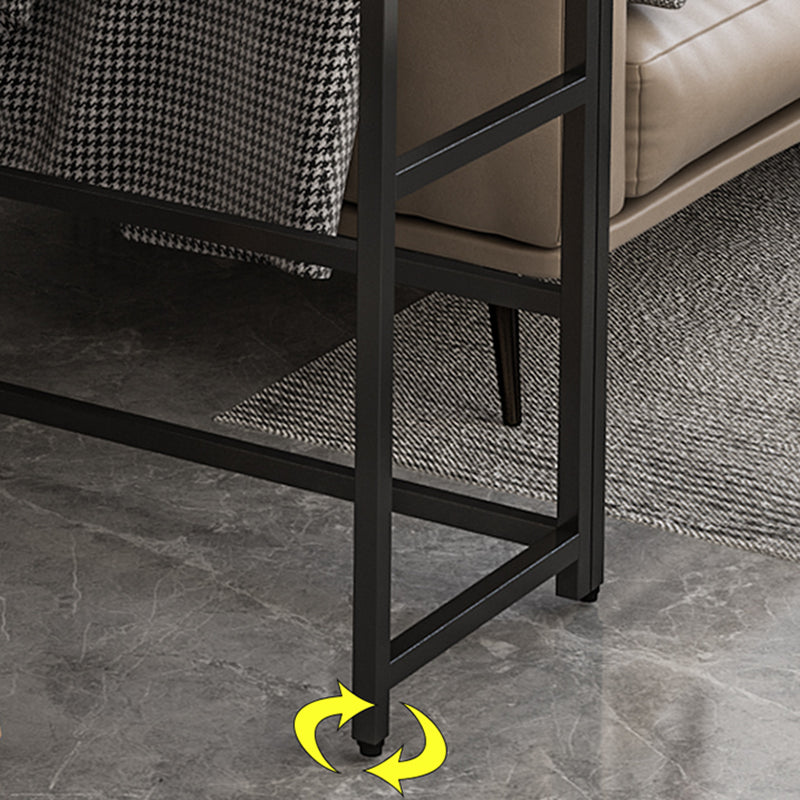 Modern Folding Bistro Bar Table Rectangle Metal Base Bar Table