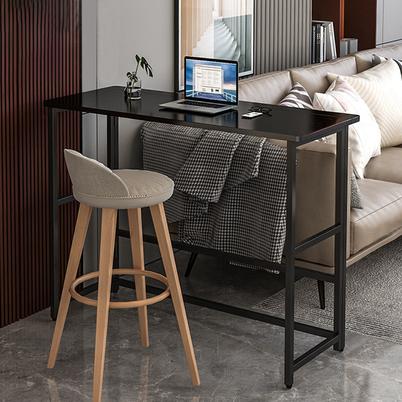 Modern Folding Bistro Bar Table Rectangle Metal Base Bar Table