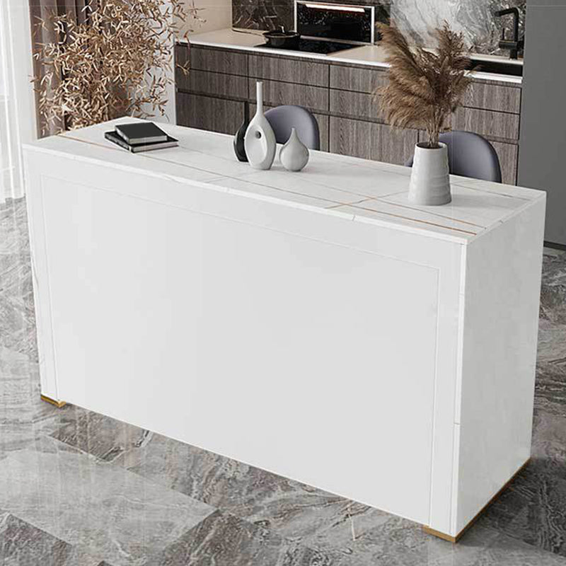 Modern Bistro Bar Table Rectangle Sintered Stone Bar Table for Living Room