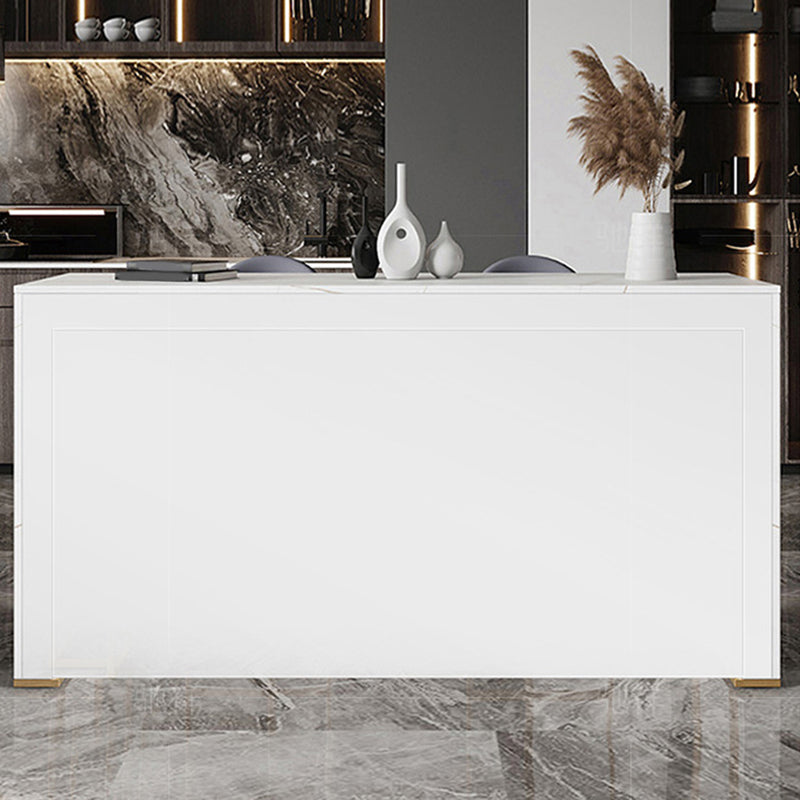 Modern Bistro Bar Table Rectangle Sintered Stone Bar Table for Living Room