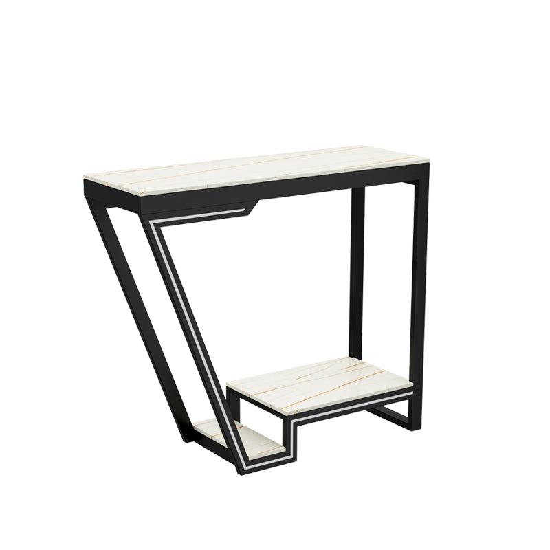 Glam Bistro Bar Table Rectangle Sintered Stone Bar Table for Living Room