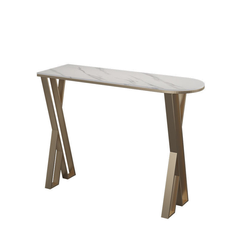 Sintered Stone Bistro Bar Table Metal Base Bar Table for Kitchen