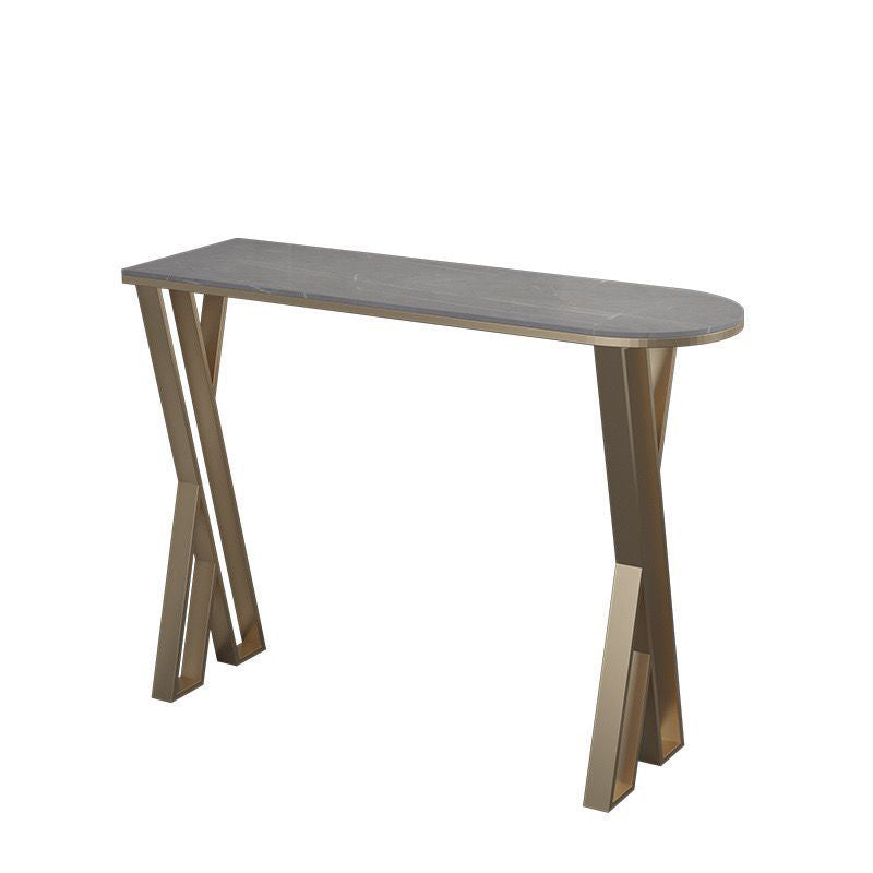 Sintered Stone Bistro Bar Table Metal Base Bar Table for Kitchen