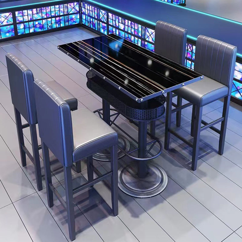 Industrial Style Bistro Bar Table Metal Base Bar Table for Bar