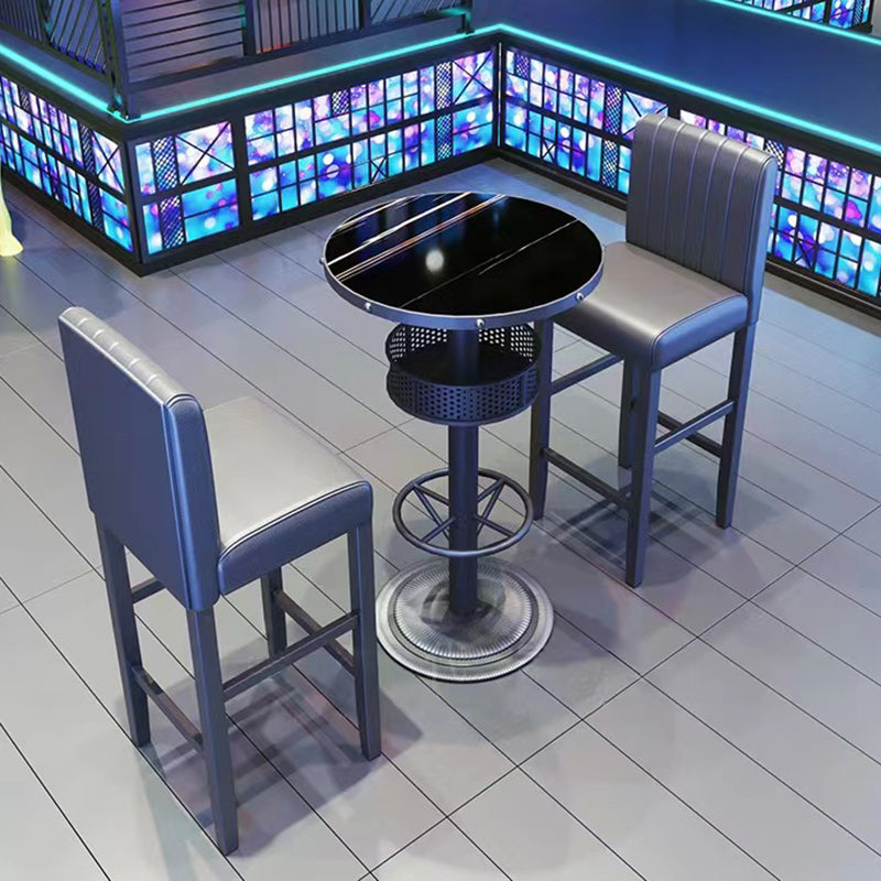 Industrial Style Bistro Bar Table Metal Base Bar Table for Bar