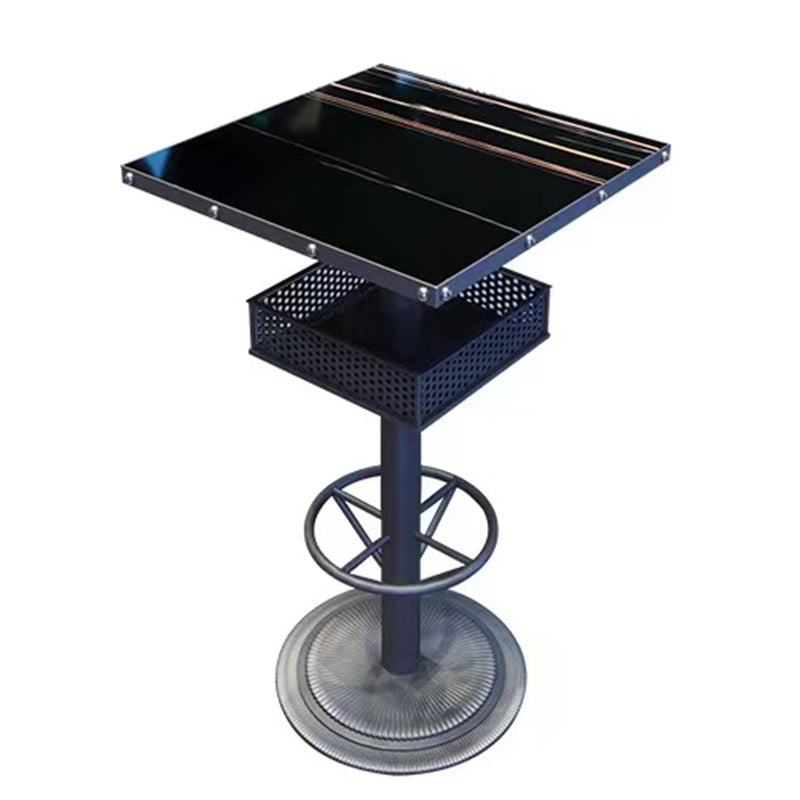 Industrial Style Bistro Bar Table Metal Base Bar Table for Bar