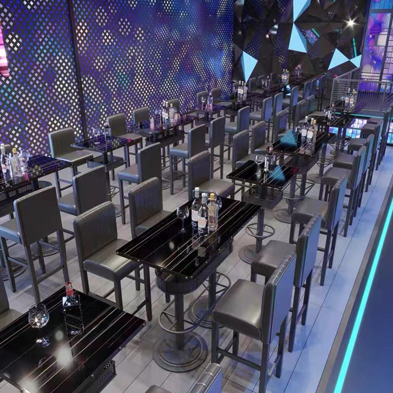 Industrial Style Bistro Bar Table Metal Base Bar Table for Bar