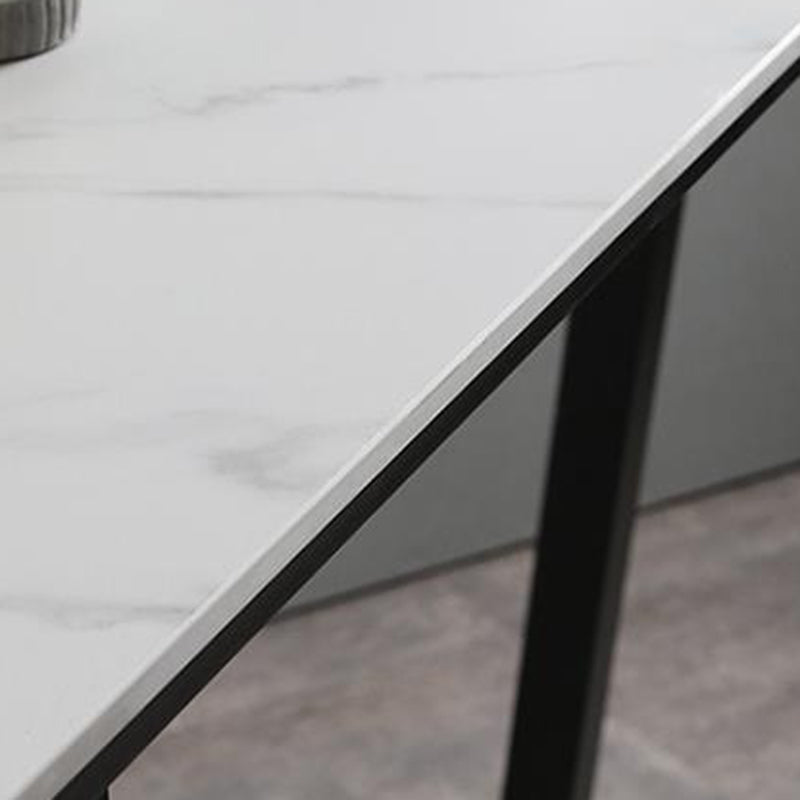 Sintered Stone Bar Table Rectangle Sled Base Dining Table for Kitchen Living Room
