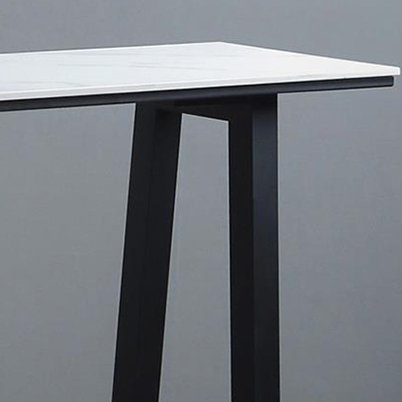 Sintered Stone Bar Table Rectangle Sled Base Dining Table for Kitchen Living Room