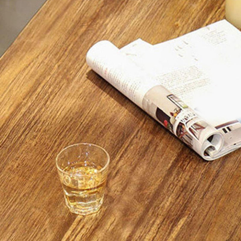 Industrial Wood Bar Table Trestle Base Dining Table for Kitchen Living Room