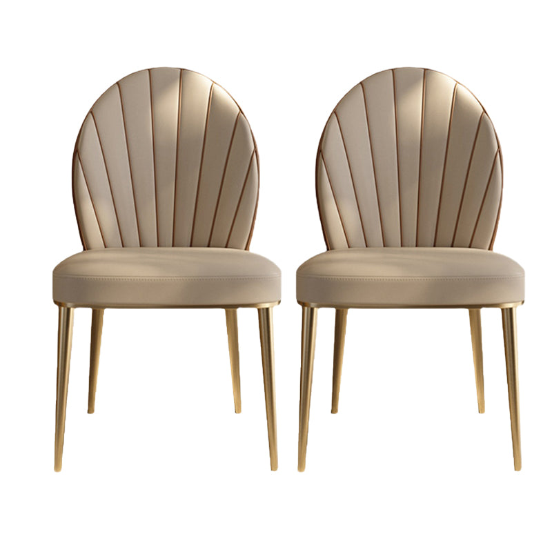 Glam Upholstered Armless Dining Chair Dining Room Side Chair