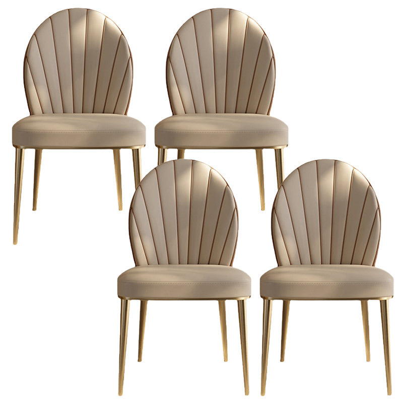 Glam Upholstered Armless Dining Chair Dining Room Side Chair