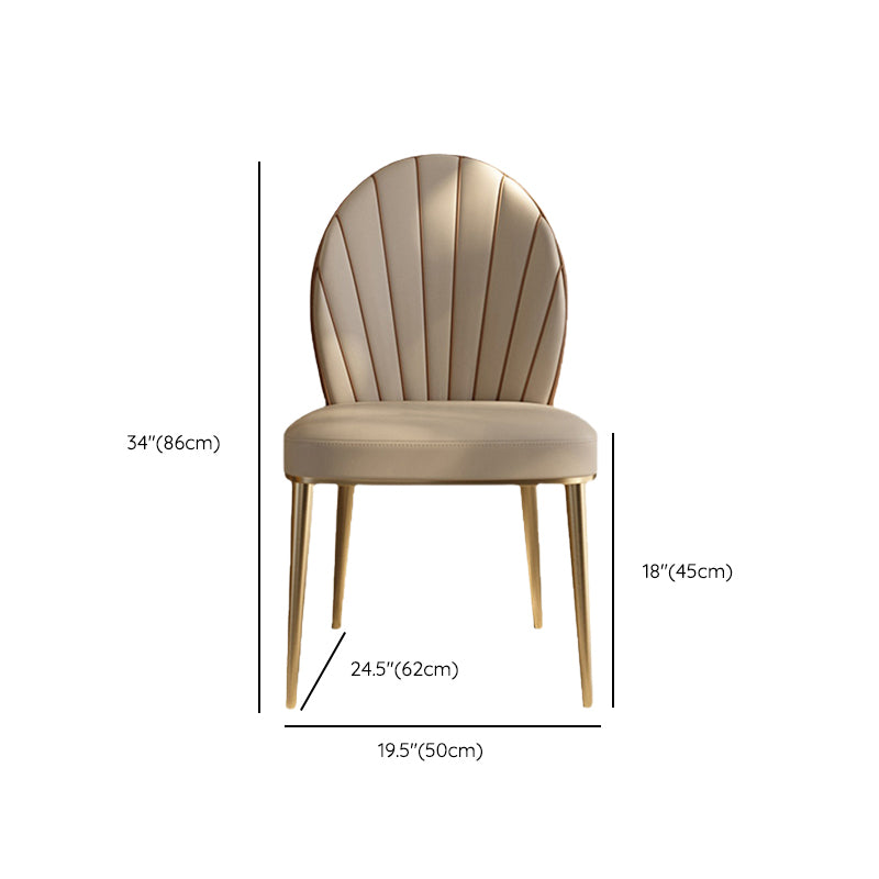 Glam Upholstered Armless Dining Chair Dining Room Side Chair