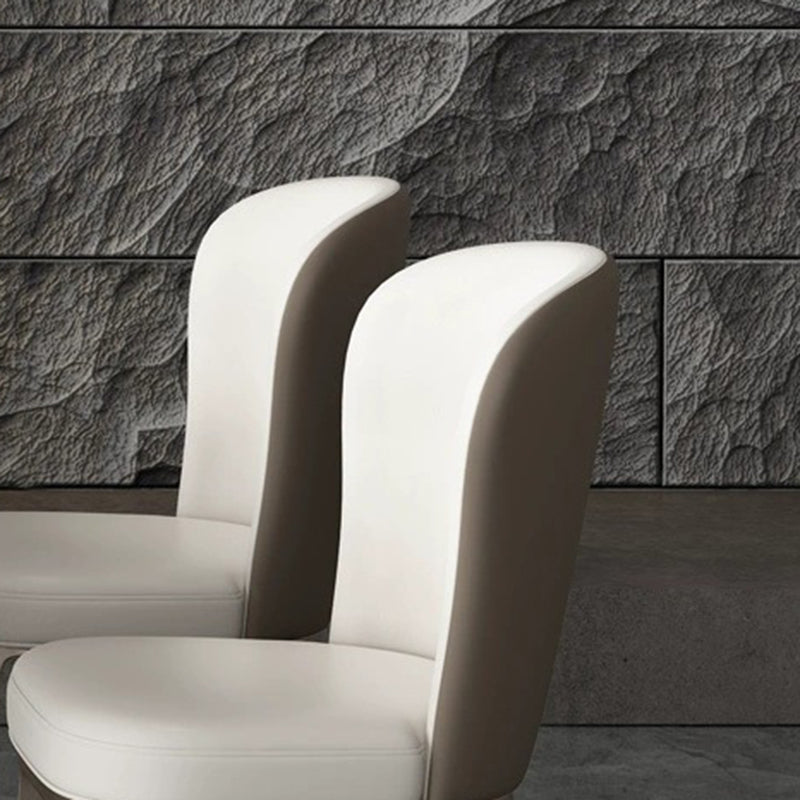 Glam Dining Chair Kitchen Armless Dining Side Chair in Chrome