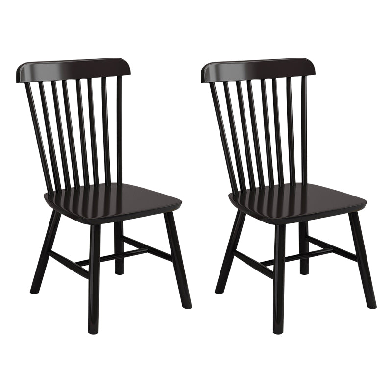 Wood Side Dining Chairs 18.5" Wide Wishbone Armless Chair Set