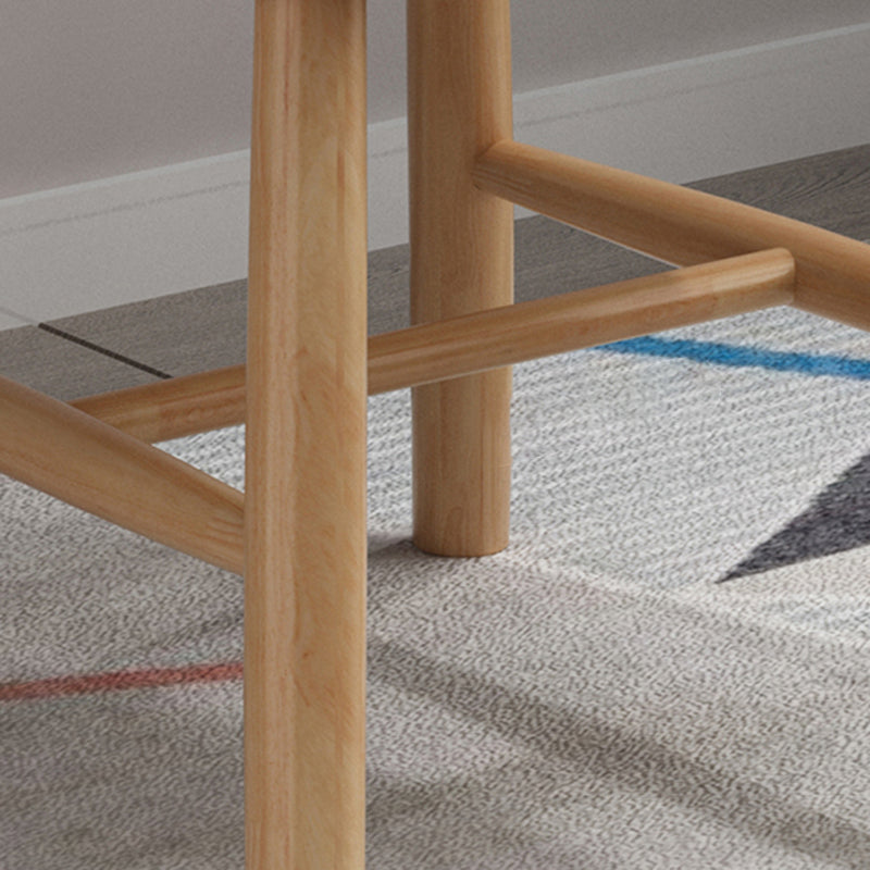 Wood Side Dining Chairs 18.5" Wide Wishbone Armless Chair Set