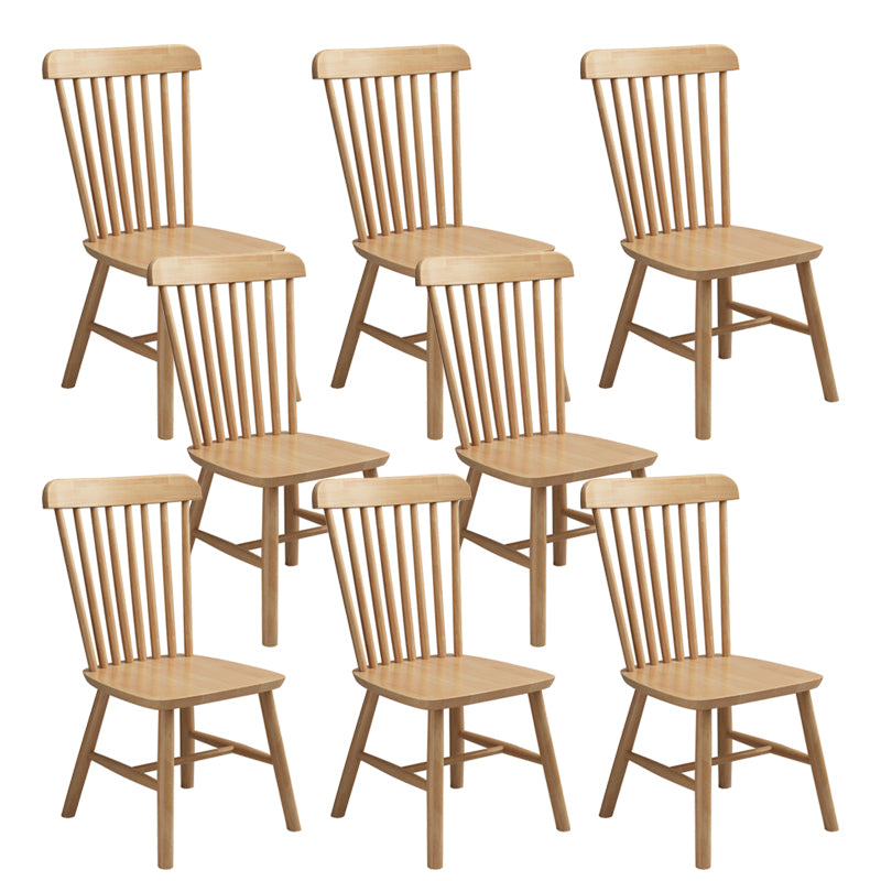 Wood Side Dining Chairs 18.5" Wide Wishbone Armless Chair Set