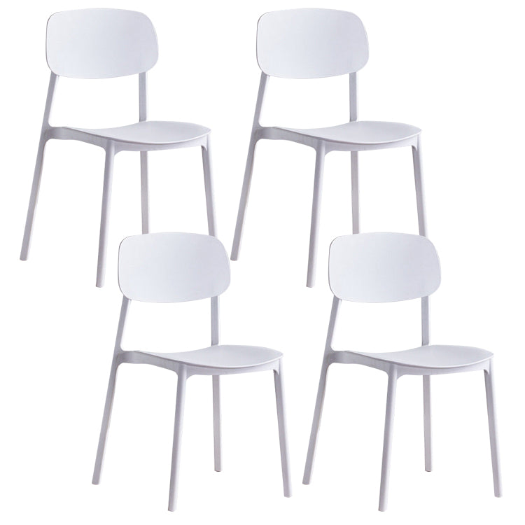 Plastic Indoor-Outdoor Side Chair Armless Stackable Dining Chairs