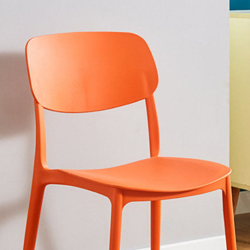 Plastic Indoor-Outdoor Side Chair Armless Stackable Dining Chairs