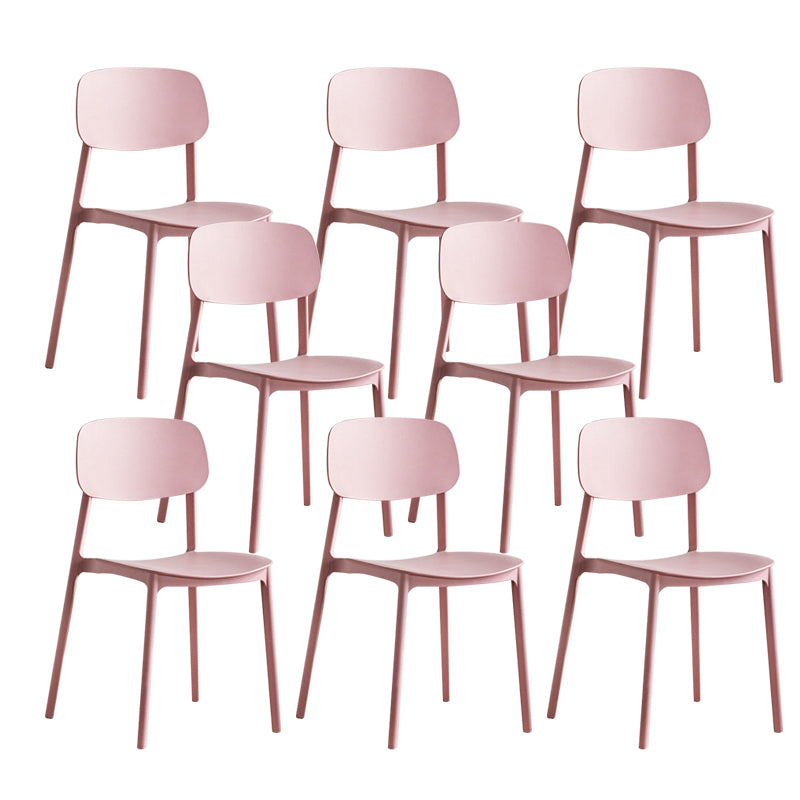 Plastic Indoor-Outdoor Side Chair Armless Stackable Dining Chairs