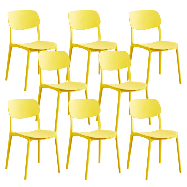 Plastic Indoor-Outdoor Side Chair Armless Stackable Dining Chairs