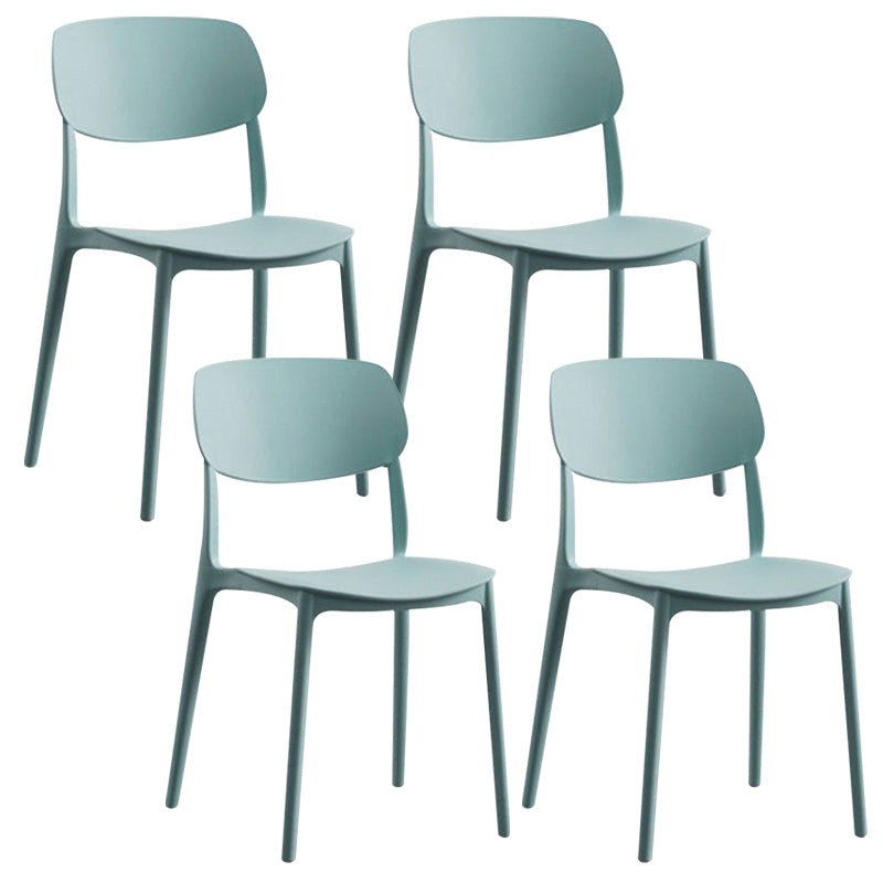 Plastic Indoor-Outdoor Side Chair Armless Stackable Dining Chairs