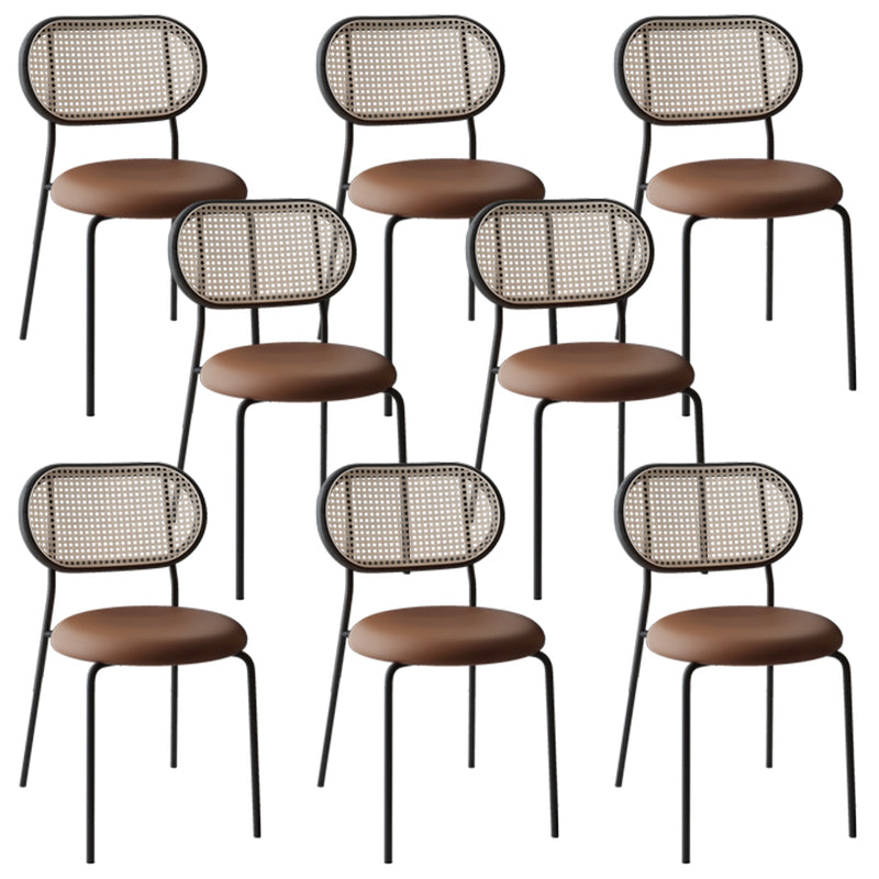 Contemporary Indoor-Outdoor Side Chair Upholstered Armless Dining Chairs