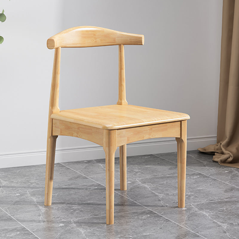 Wood Modern Style Side Chair Open Back Armless Chair for Home Use