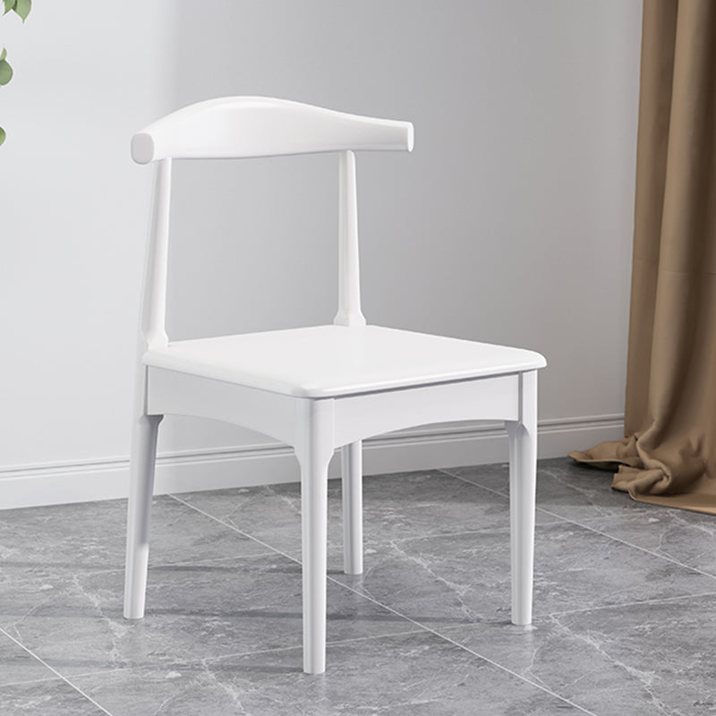 Wood Modern Style Side Chair Open Back Armless Chair for Home Use