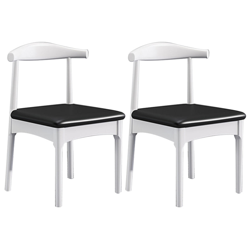 Wood Modern Style Side Chair Open Back Armless Chair for Home Use