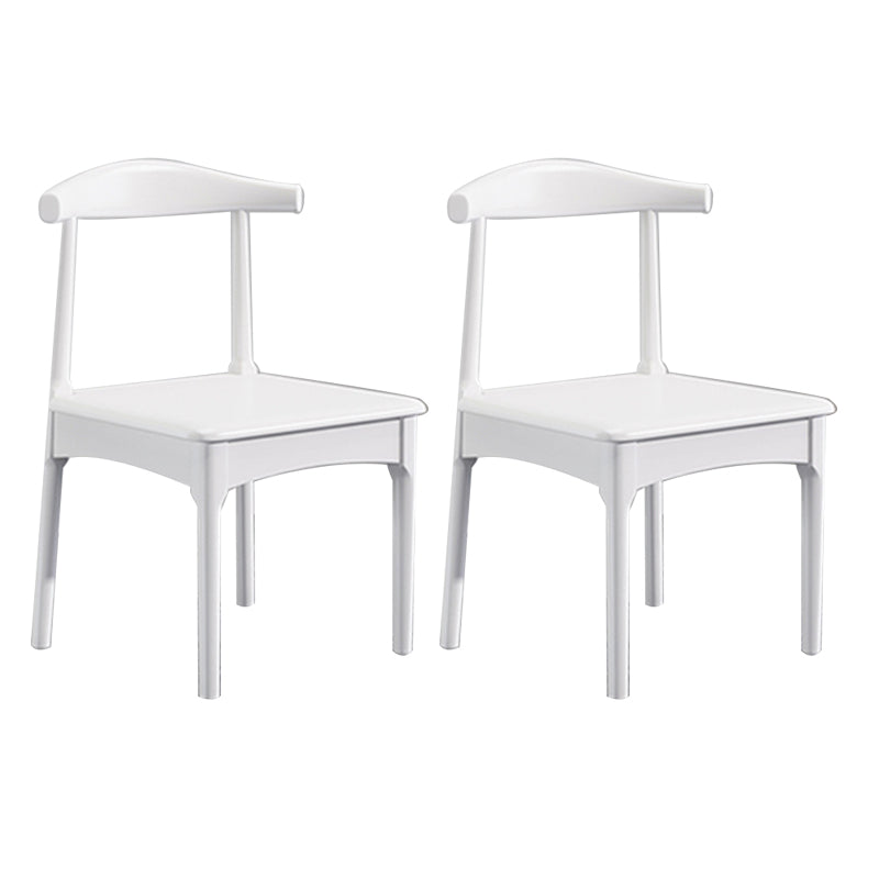 Wood Modern Style Side Chair Open Back Armless Chair for Home Use