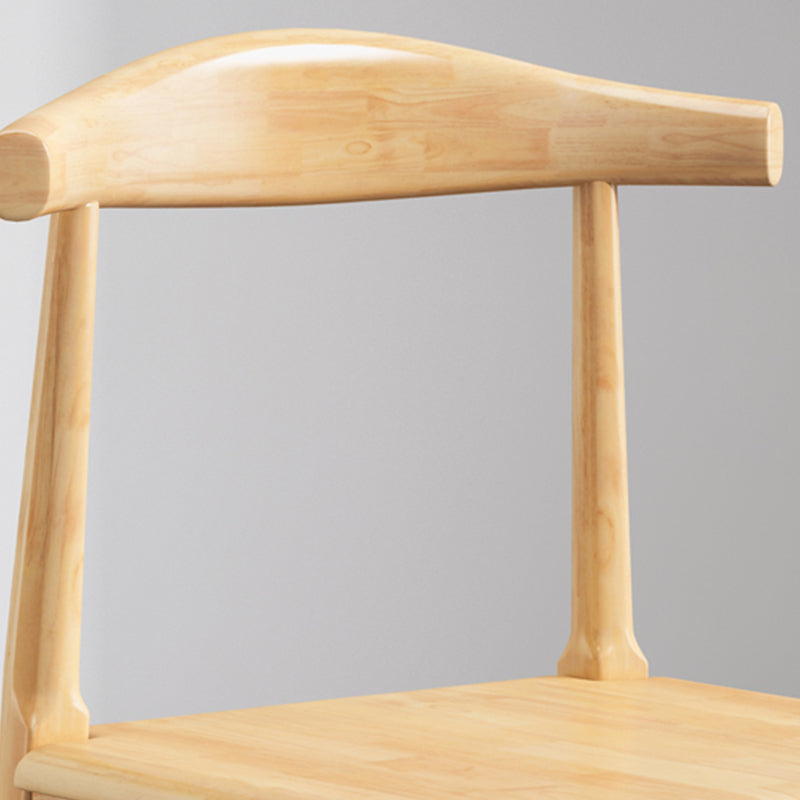 Wood Modern Style Side Chair Open Back Armless Chair for Home Use