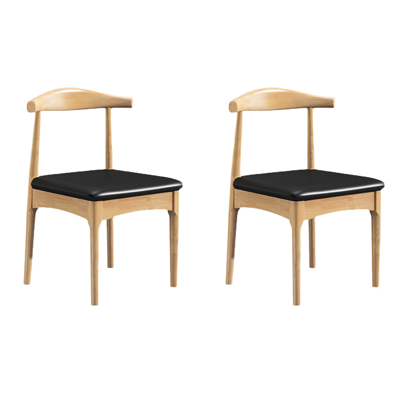 Wood Modern Style Side Chair Open Back Armless Chair for Home Use