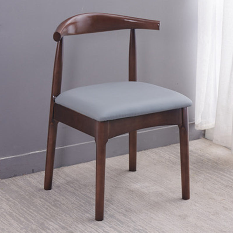 Wood Modern Style Side Chair Open Back Armless Chair for Home Use