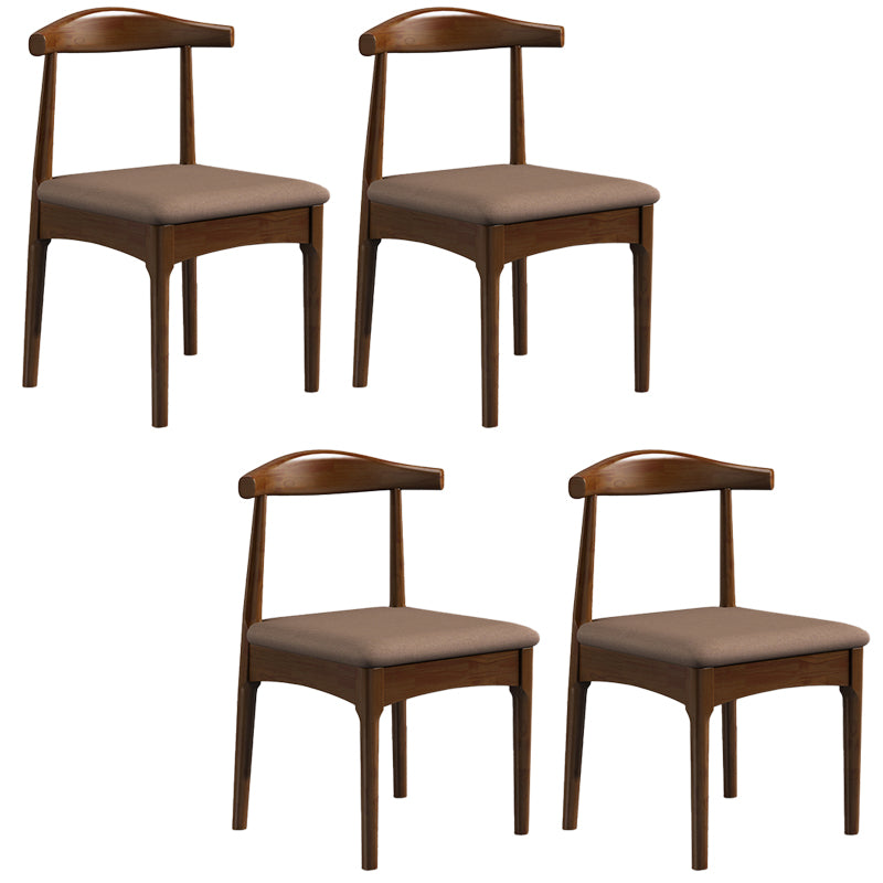 Wood Modern Style Side Chair Open Back Armless Chair for Home Use